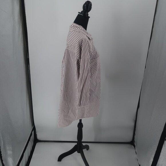 Topshop Women's Striped Button Down Size 6 - Picture 4 of 6